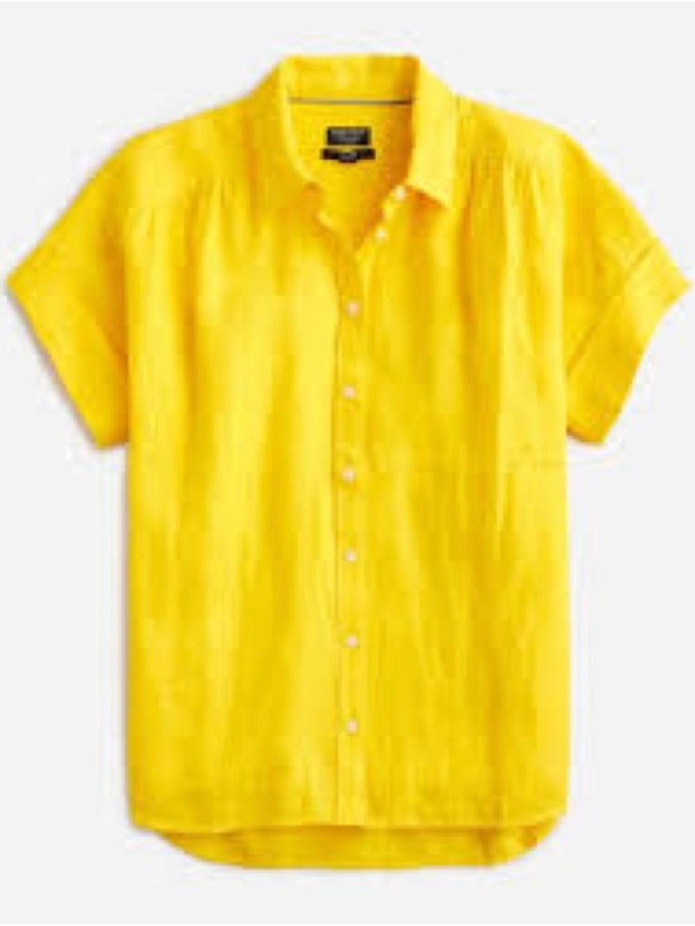 J.Crew Baird McNutt New Linen Button-Up Shirt - Yellow NWT